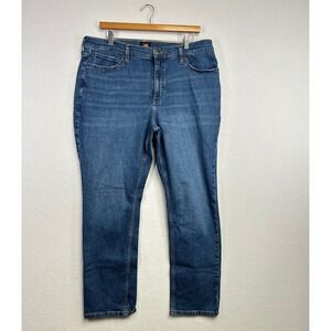 Lee Jeans Women's Medium Wash Straight Leg Denim Pants Size‎ 16